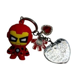 IRON MAN Keyring by Melix Charms "Just a girl who loves Iron Man"